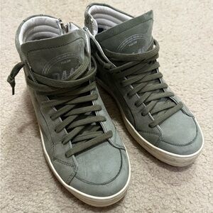 P448 Olive Green High-Top Sneakers